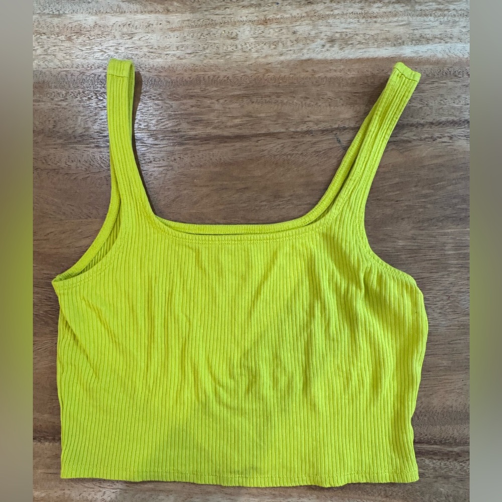 RVCA Neon Yellow Tank Top